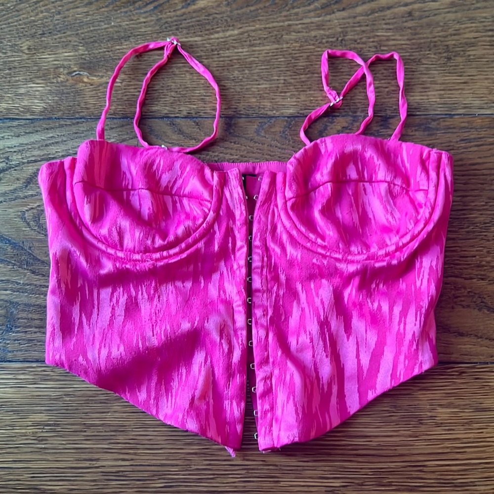 Pink corset top